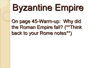 Byzantine Empire Notes