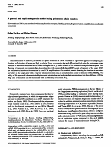 A general and rapid mutagenesis method using polymerase chain