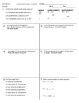 Complementary Angles