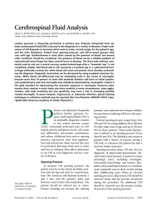 Cerebrospinal Fluid Analysis - American Academy of Family