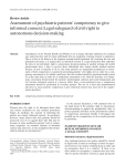 Assessment of psychiatric patients` competency to give informed
