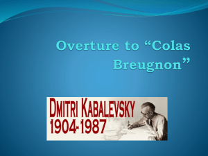 Kabalevsky`s Overture to Colas Breugnon