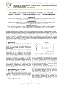 measuring the characteristics of voltage source