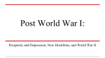 Post World War I: