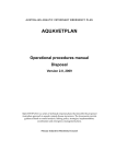 AQUAVETPLAN - Operational Procedures Manual