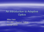 An Introduction to Adaptive Optics
