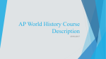 AP World History Course Description