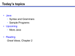 Java! - Duke Computer Science