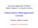 Information Management course - Università degli Studi di Milano