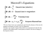 Maxwell`s Equation`s in integral form