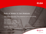 Effects of water impurities on ion chromatography
