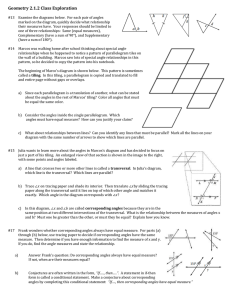 Geometry 2.1.2 Class Exploration #13 Examine the diagrams below
