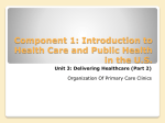 Introduction to Health Care and Public Health in the US Unit 3