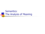 Semantics: The Analysis of Meaning