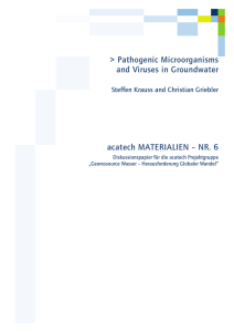 Pathogenic Microorganisms and Viruses in Groundwater acatech