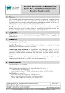 Standard Precaution and Transmission