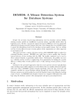 A Misuse Detection System for Database Systems