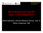 Blunt Abdominal Trauma: Injury to the Epigastrium