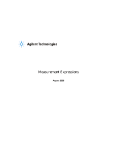 Measurement Expressions