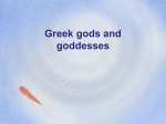 Greek gods and goddesses PowerPoint