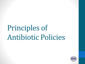 Principles of Antibiotic Policies - International Federation of Infection