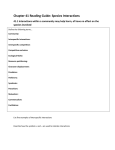 Chapter 41 Reading Guide: Species Interactions