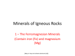 Minerals of Igneous Rocks