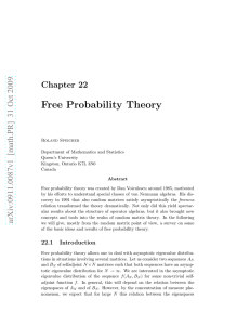Free Probability Theory