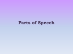 Parts of Speech PowerPoint