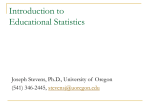 Statistics - University of Oregon