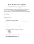 Review of complex number arithmetic