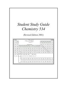 Student Study Guide Chemistry 534