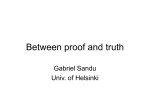 Truth and proof