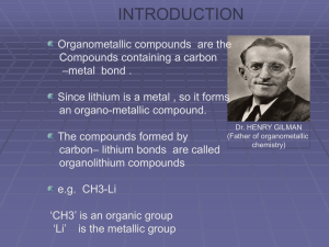 PREPARATION OF ORGANOLITHIUM COMPOUNDS - GCG-42