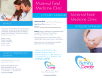 Maternal Fetal Medicine Clinic Maternal Fetal