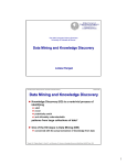 Data Mining and Knowledge Discovery