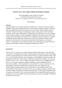 The Unique Problem of Messianic Judaism