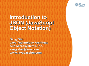Introduction to JSON (JavaScript Object Notation)