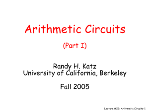 Arithmetic Circuits - inst.eecs.berkeley.edu