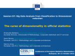 The curse of dimensionality in official statistics? Emanuele Baldacci