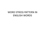 word stress pattern in english words