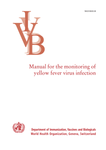 Manual for the monitoring of yellow fever virus infection