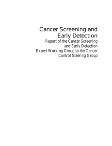 EWG 2: Screening and Early Detection Working Group