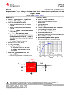 Programmable Output Voltage Ultra-Low Power Buck