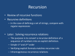 7 recurrence relations