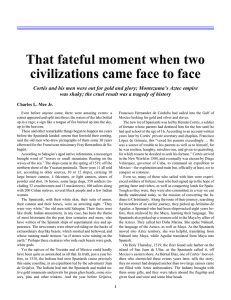 That fateful moment when two civilizations came face