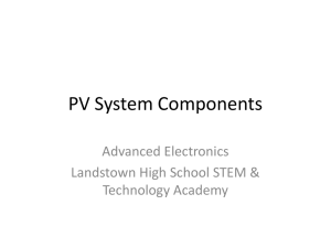 Photovoltaic Solar System Components