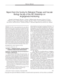 Report from the Society for Biological Therapy and Vascular Biology
