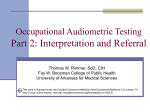 Occupational Audiometric Testing 3: Interpretation