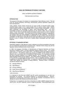 HIGH OR PREMIUM EFFICIENCY MOTORS